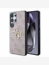 Guess PU 4G Metal Logo Zadní Kryt pro Samsung Galaxy S25 Ultra Pink Etui za telefon