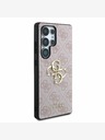 Guess PU 4G Metal Logo Zadní Kryt pro Samsung Galaxy S25 Ultra Pink Etui za telefon