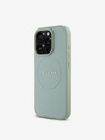 Guess PU Grained Classic Logo MagSafe Zadní Kryt pro iPhone 16 Pro Max Green Etui za telefon