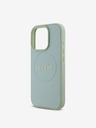 Guess PU Grained Classic Logo MagSafe Zadní Kryt pro iPhone 16 Pro Max Green Etui za telefon