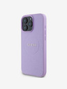 Guess PU Grained Classic Logo MagSafe Zadní Kryt pro iPhone 16 Pro Max Purple Etui za telefon