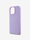 Guess PU Grained Classic Logo MagSafe Zadní Kryt pro iPhone 16 Pro Max Purple Etui za telefon