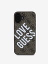 Guess PU Leather 4G Big Love Logo MagSafe Zadní Kryt pro iPhone 16 Brown Etui za telefon