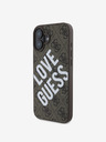 Guess PU Leather 4G Big Love Logo MagSafe Zadní Kryt pro iPhone 16 Brown Etui za telefon