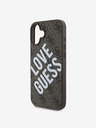 Guess PU Leather 4G Big Love Logo MagSafe Zadní Kryt pro iPhone 16 Brown Etui za telefon