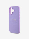 Guess PU Grained Classic Logo MagSafe Zadní Kryt pro iPhone 16 Purple Etui za telefon