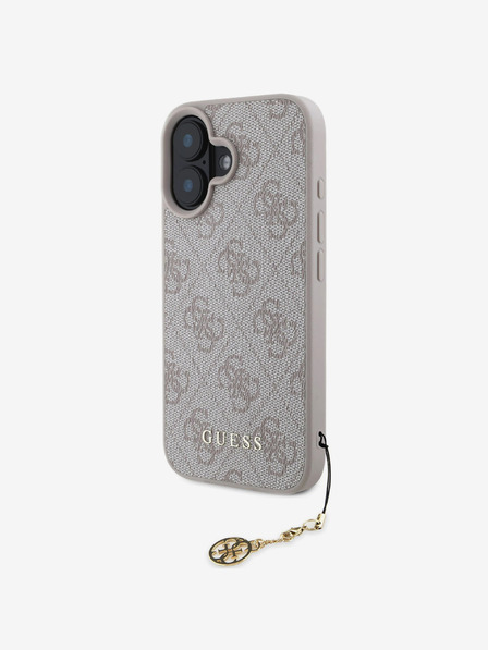 Guess 4G Charm Zadní Kryt pro iPhone 16 Tone on Tone Pink Etui za telefon