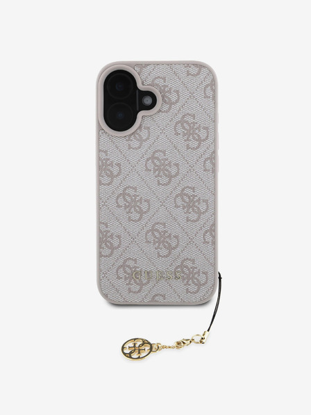 Guess 4G Charm Zadní Kryt pro iPhone 16 Tone on Tone Pink Etui za telefon