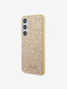 Guess PC/TPU Glitter Flakes Metal Logo Zadní Kryt pro Samsung Galaxy S24+ Gold Etui za telefon