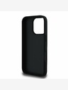 Guess PU Grained 4G Metal Logo Zadní Kryt pro iPhone 16 Pro Max Black Etui za telefon