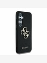 Guess PU Grained 4G Metal Logo Zadní Kryt pro Samsung Galaxy S25+ Black Etui za telefon