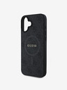 Guess PU Leather 4G Colored Ring MagSafe Zadní Kryt pro iPhone 16 Black Etui za telefon