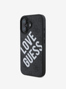 Guess PU Leather 4G Big Love Logo MagSafe Zadní Kryt pro iPhone 16 Black Etui za telefon