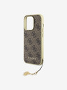 Guess 4G Charm Zadní Kryt pro iPhone 15 Pro Brown Etui za telefon