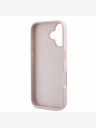 Guess PU Grained 4G Metal Logo Zadní Kryt pro iPhone 16 Pink Etui za telefon