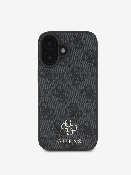 Guess PU 4G Small Metal Logo MagSafe Zadní Kryt pro iPhone 16 Grey Etui za telefon