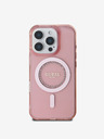 Guess IML Rhinestones Ring MagSafe Zadní Kryt pro iPhone 16 Pro Max Pink Etui za telefon