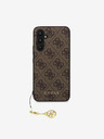 Guess 4G Charm Zadní Kryt pro Samsung Galaxy S23 FE Brown Etui za telefon