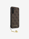 Guess 4G Charm Zadní Kryt pro Samsung Galaxy S23 FE Brown Etui za telefon