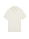 Marks & Spencer Pletena polo majica s pola zipom, s visokim udjelom pamuka Marks & Spencer krem