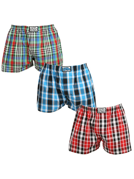Styx Set od tri muške gaćice Styx classic gumene oversized višebojne