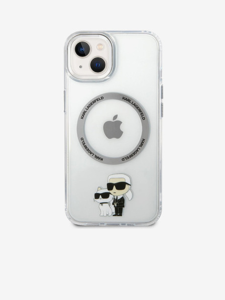Karl Lagerfeld Karl Lagerfeld IML Karl and Choupette NFT MagSafe Stražnji poklopac za iPhone 14 Prozirni