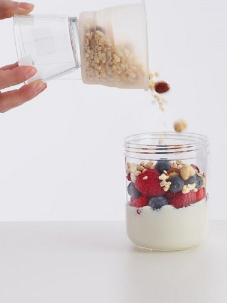 Lékué Lékué Jar To Go ružičasta kutija za grickalice (600 ml)